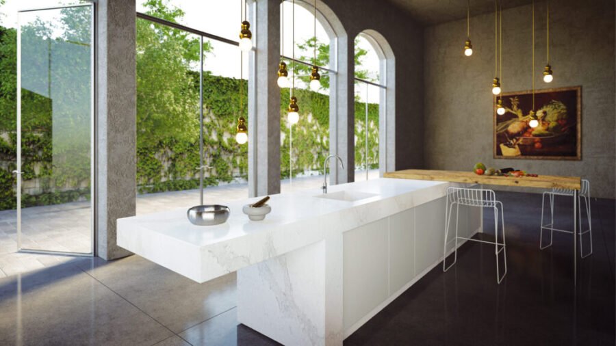 Composiet Aanrechtbladen Calacatta Nuvo Caesarstone