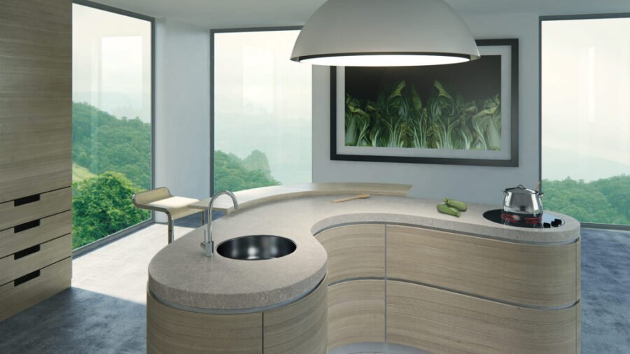 Composiet Aanrechtbladen Bianco Drift Caesarstone