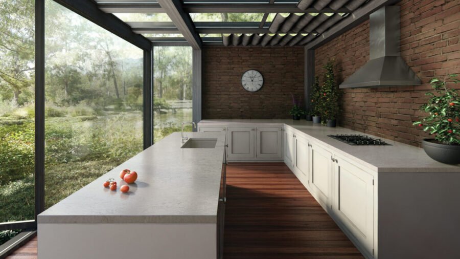 Composiet Aanrechtbladen Bianco Drift Caesarstone