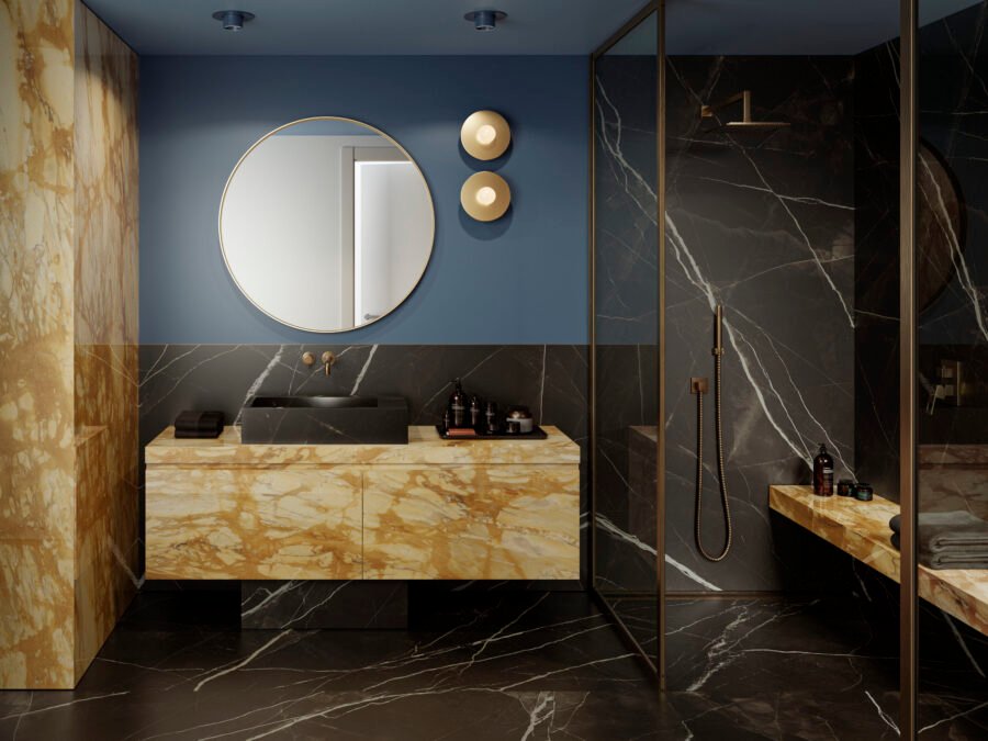 keramiek Werkbladen Marble Look Calacatta Black Marazzi