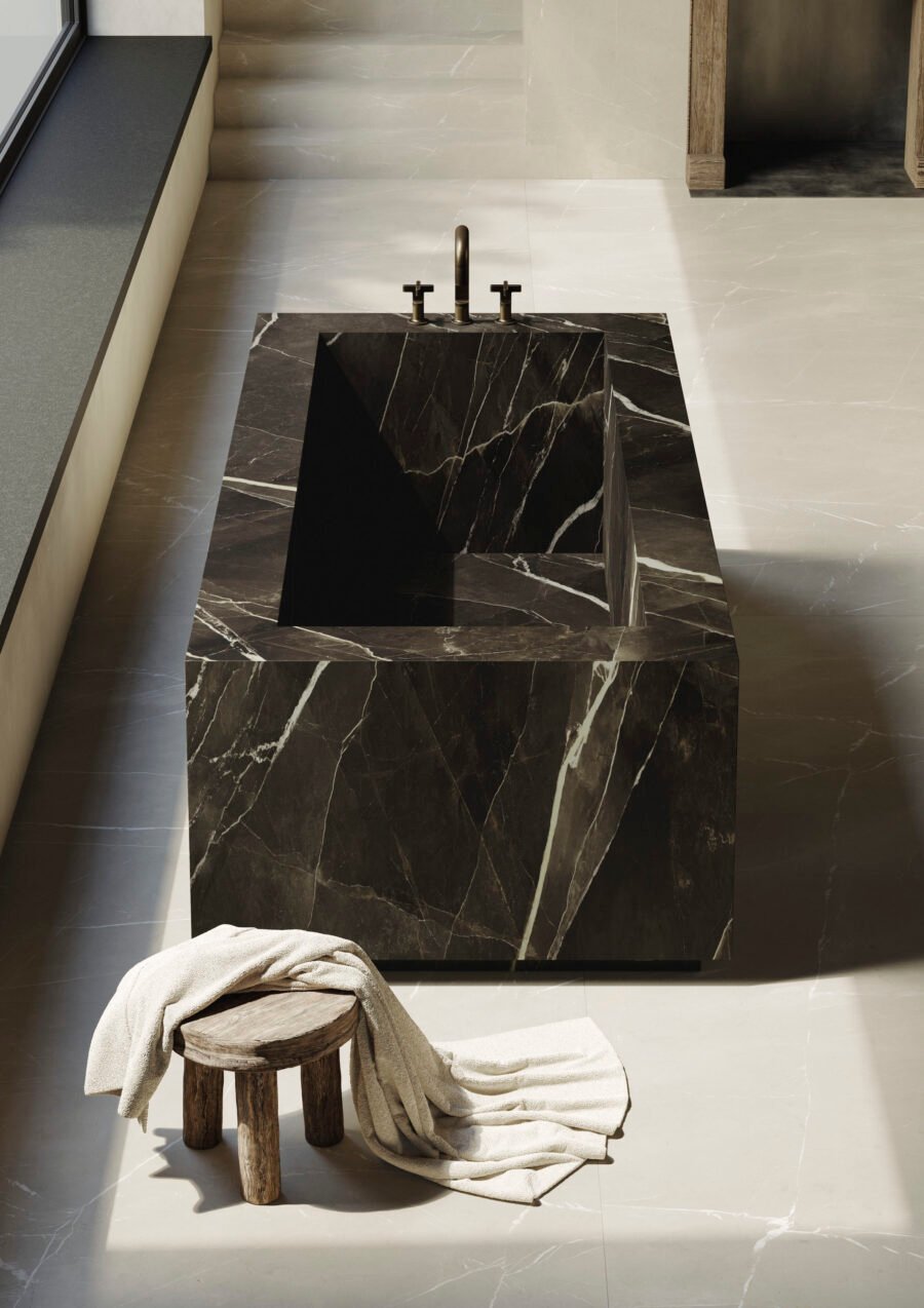 keramiek Werkbladen Marble Look Calacatta Black Marazzi