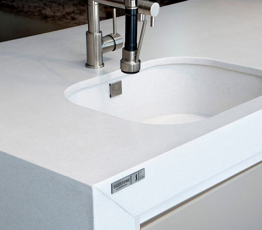 composiet keukenbladen White Storm14 Silestone