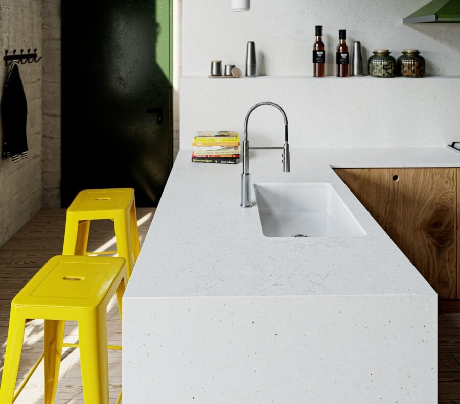 Silestone Lime Delight composiet keukenbladen