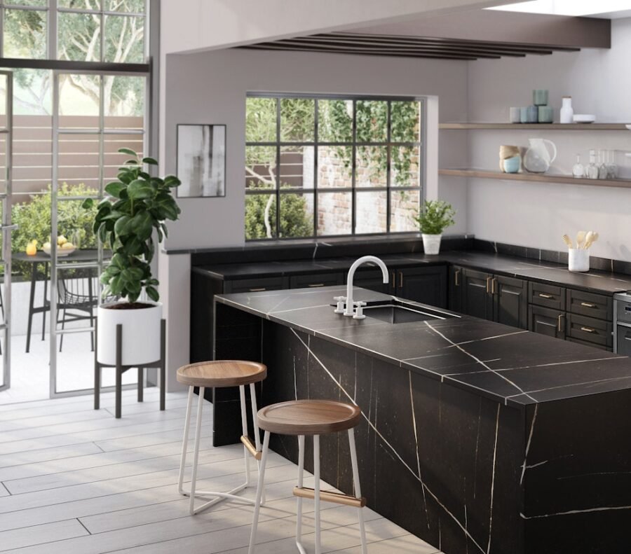 composiet keukenbladen Et Noir Silestone