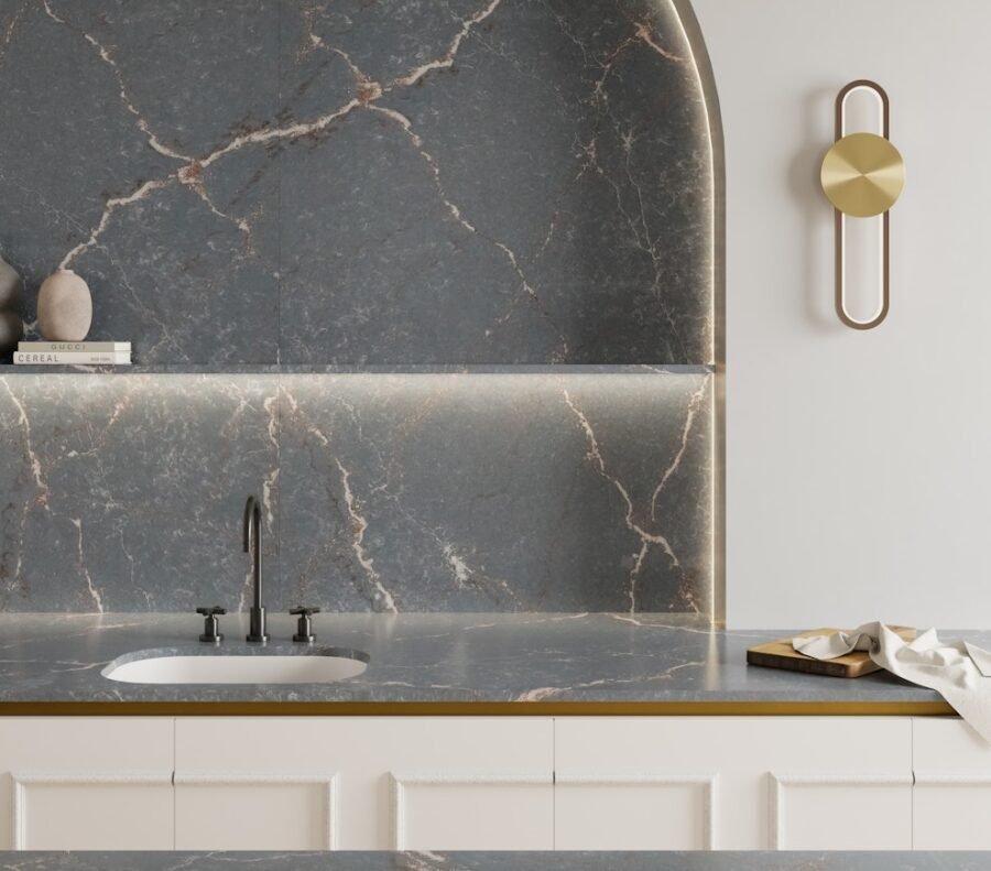 Silestone Parisien Bleu composiet Werkbladen