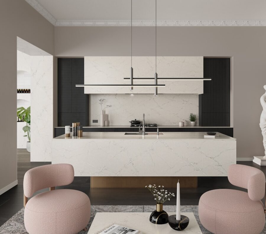 Silestone Victorian Silver composiet keukenbladen