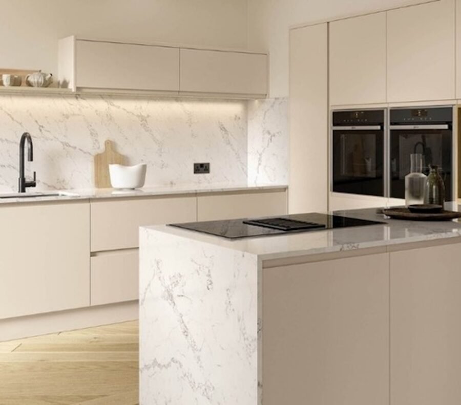 composiet keukenbladen White Arabesque Silestone